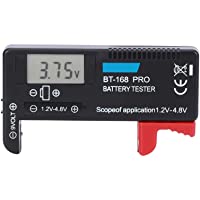 Oumefar Comprobador de batería de 1-2 V-4-8 V Comprobador de Carga portátil de Alta precisión Digital para Pilas…